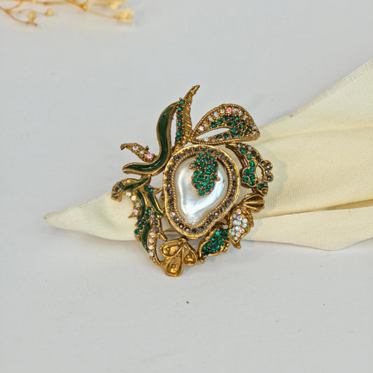 Emerald Enigma Turkish Ring