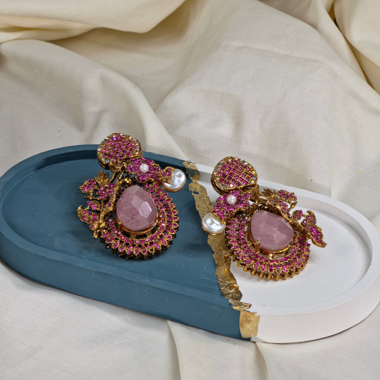 Imperial PINK Teardrop Necklace Set