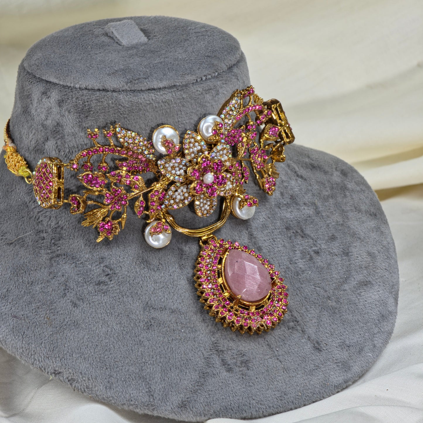 Imperial PINK Teardrop Necklace Set