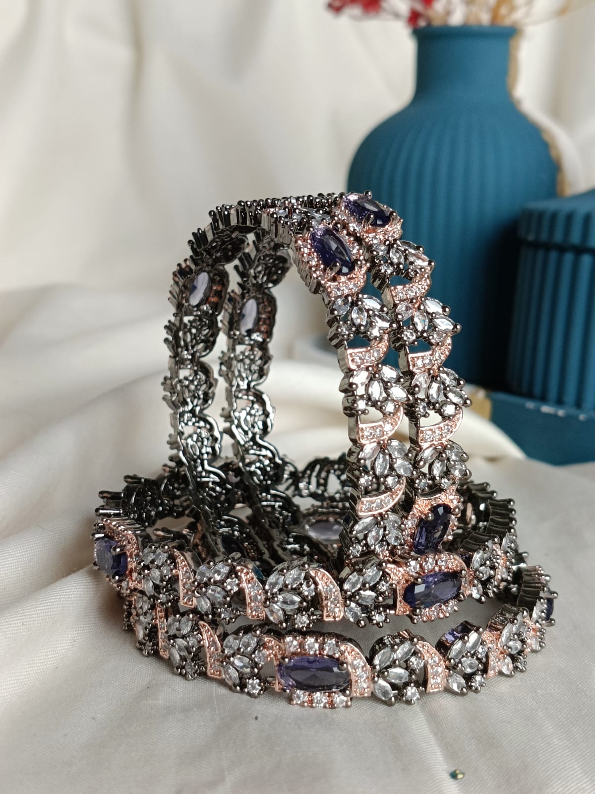 Royal Zircon & Gemstone Kara ( Pair)