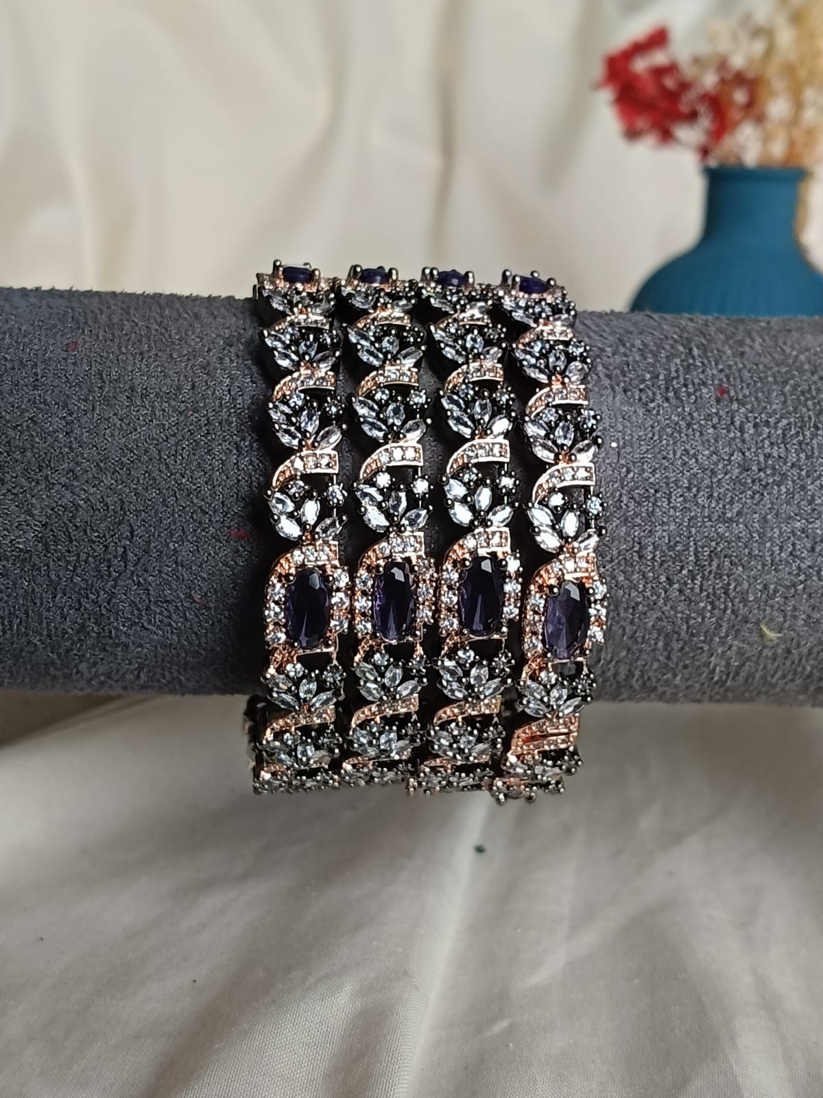 Royal Zircon & Gemstone Kara ( Pair)