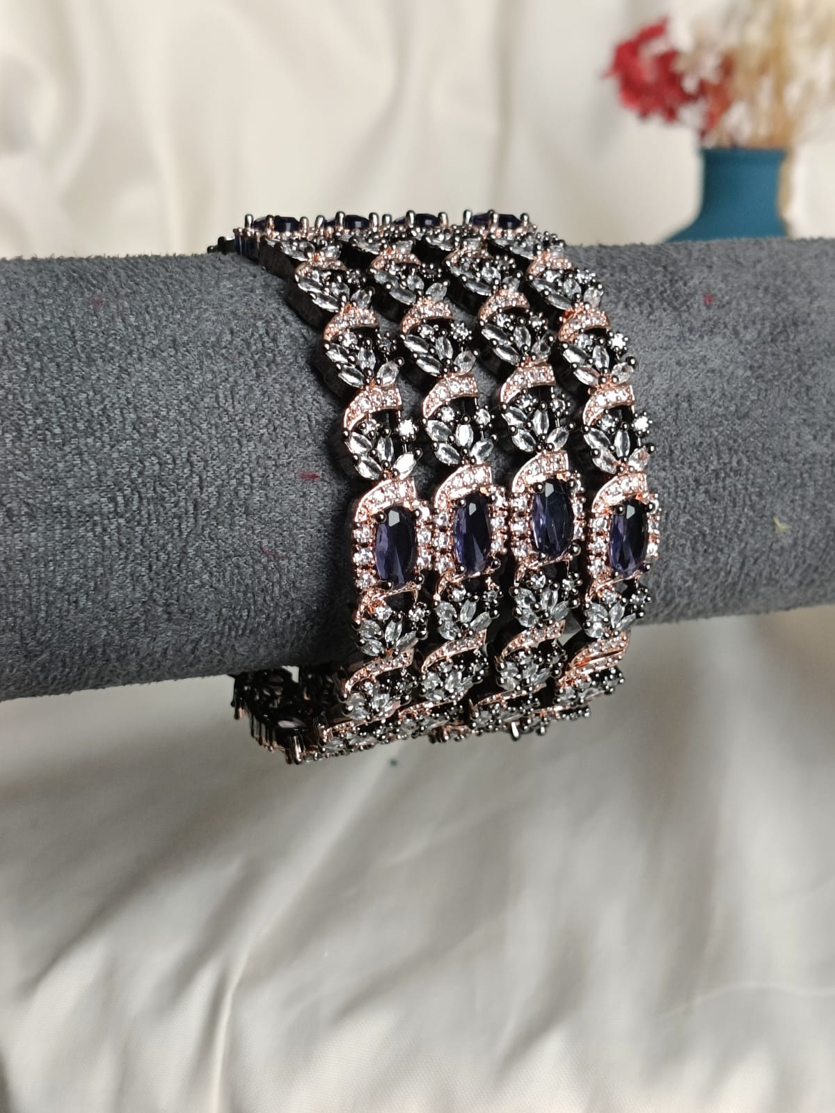 Royal Zircon & Gemstone Kara ( Pair)
