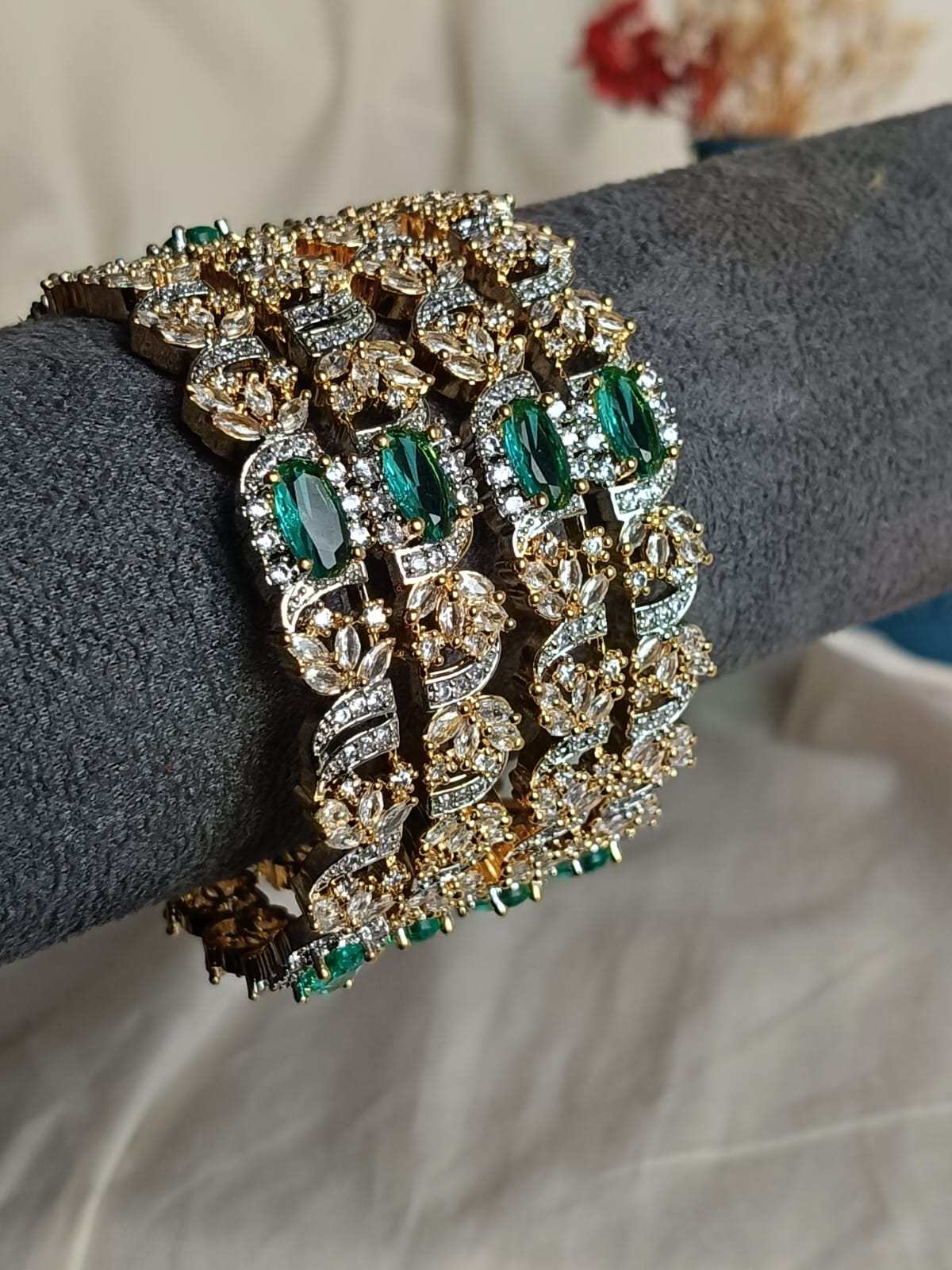 Royal Zircon & Gemstone Kara ( Pair)